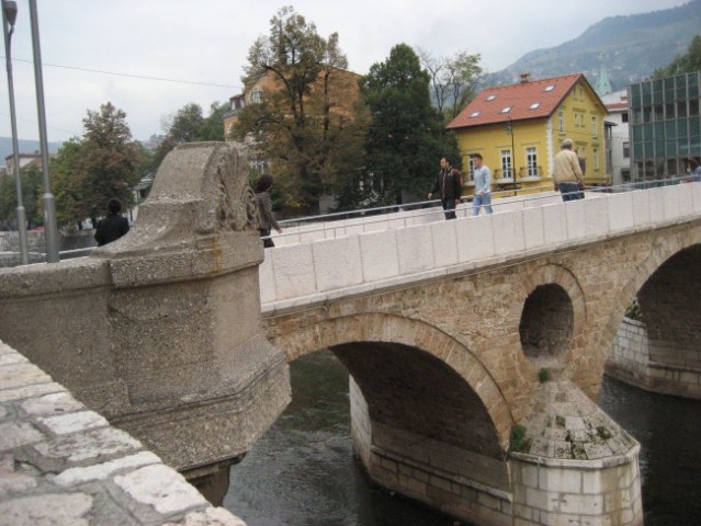 Most na Miljacki, tu  Gavrilo Princip davnega.... ubil Franca ferdinanda