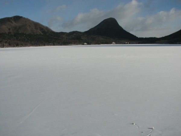 Jezero je zamrznjeno.